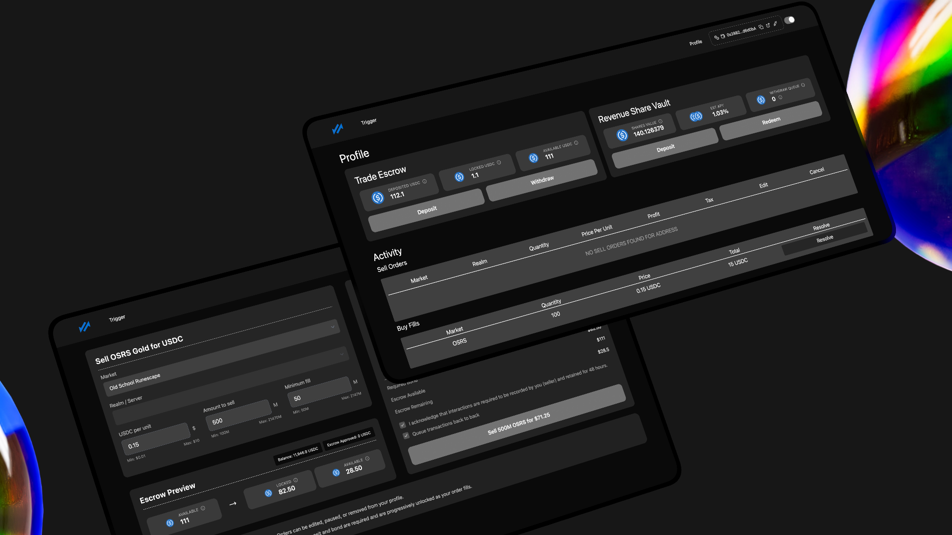 Hero of RWTExchange UI